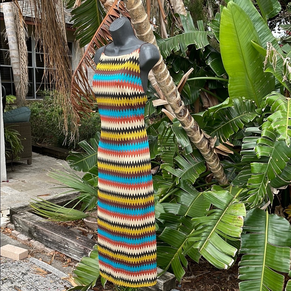 House of Harlow, Missoni striped backless slip dress